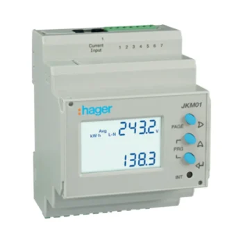 Hager JKM01 Hager Multifunction Measurement Device DIN Rail 1x3-Phase RS485