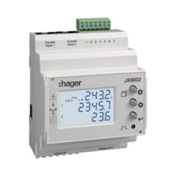 Hager JKM02 Hager Multifunction Measurement Device DIN Rail 2x3-Phase RS485