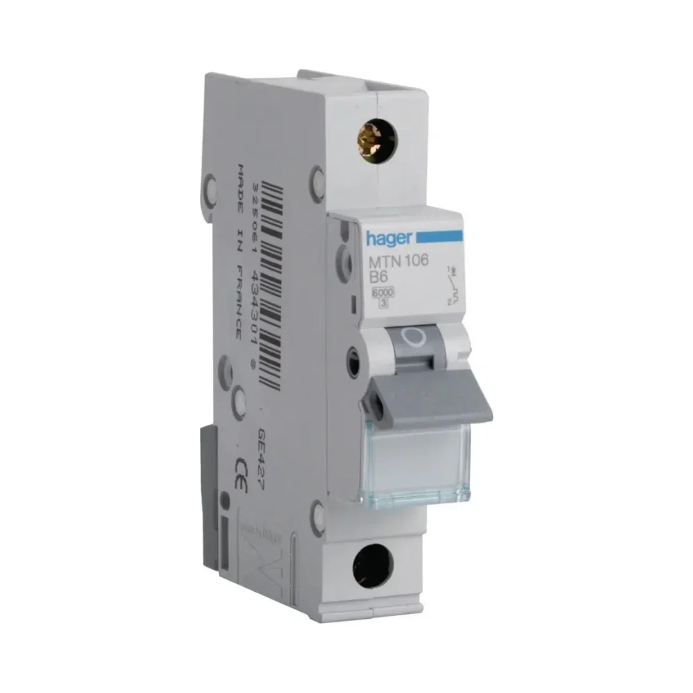 Hager MTN116 MCB 6kA B-16 1 Hager MTN116 MCB 6kA B-16