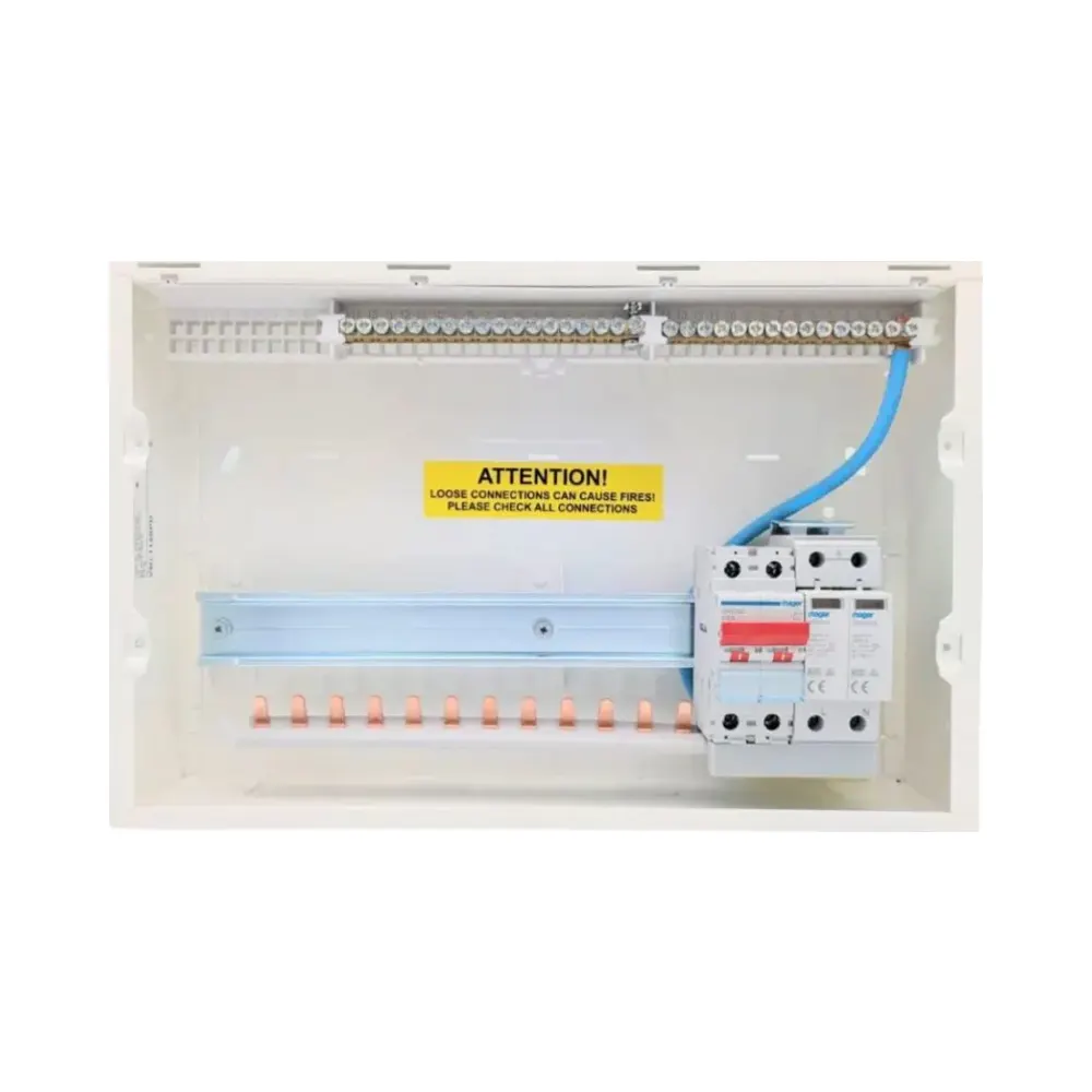 Hager VML108SPDRK 8 Way Main Switch SPD Consumer Unit with Round Knockouts 2 Hager VML108SPDRK 8 Way Main Switch SPD Consumer Unit with Round Knockouts