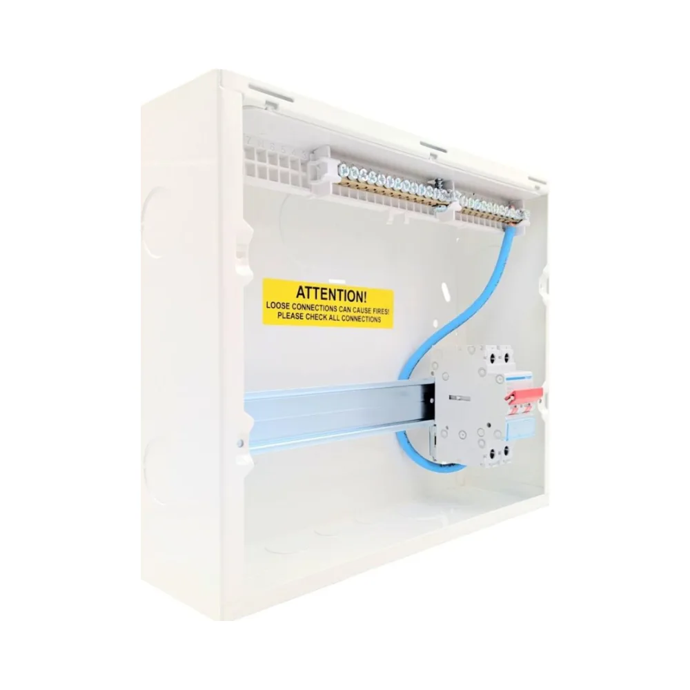 Hager VML110RK 10 Way Main Switch Consumer Unit with Round Knockouts 2 Hager VML110RK 10 Way Main Switch Consumer Unit with Round Knockouts 2