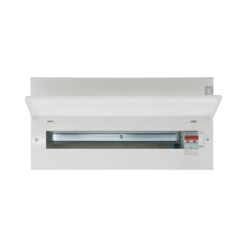 Hager VML120RK 20 Way Main Switch Consumer Unit with Round Knockouts 1 Hager VML120RK 20 Way Main Switch Consumer Unit with Round Knockouts