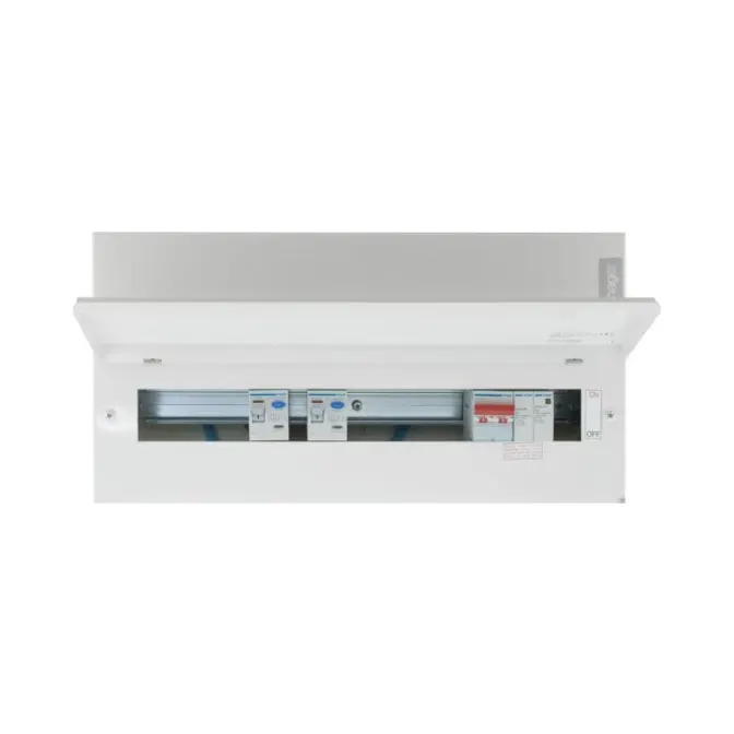 Hager VML914CUSPDRK SPD Dual RCD 14 Way Consumer Unit 1 Hager VML914CUSPDRK SPD Dual RCD 14 Way Consumer Unit