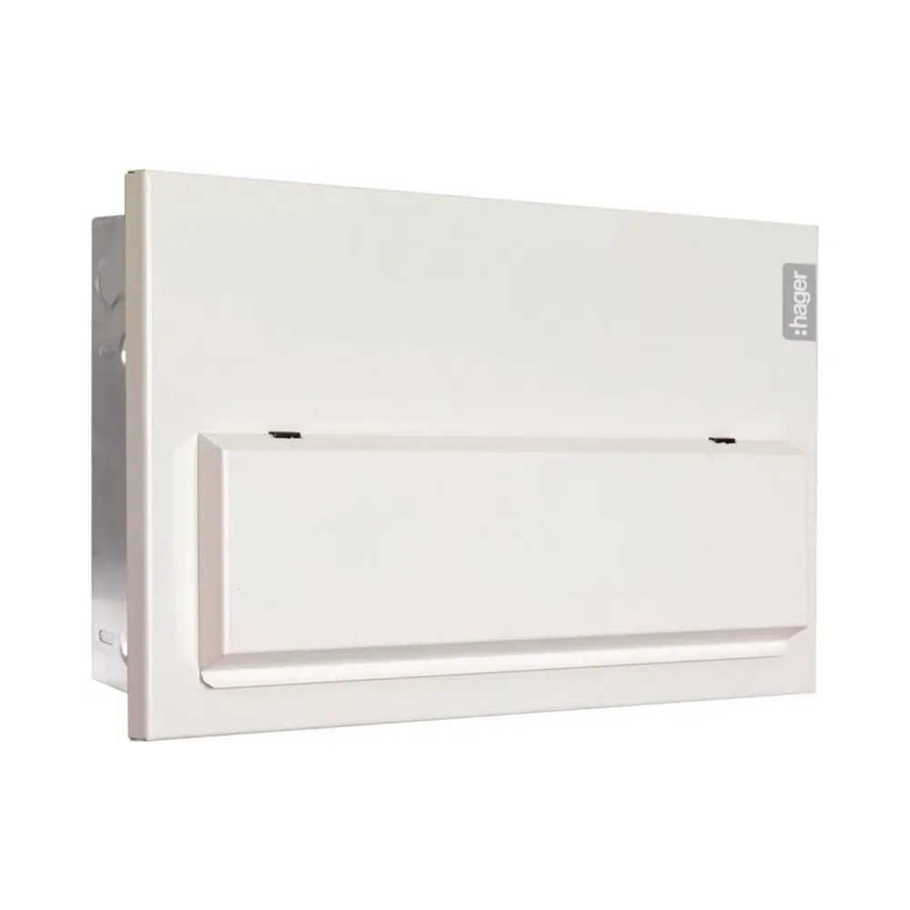 Hager VMLF112SPD 12 way 100A Flush Consumer Unit with SPD 1 Hager VMLF112SPD Flush 12 way 100A Switch Type 2 SPD Consumer Unit