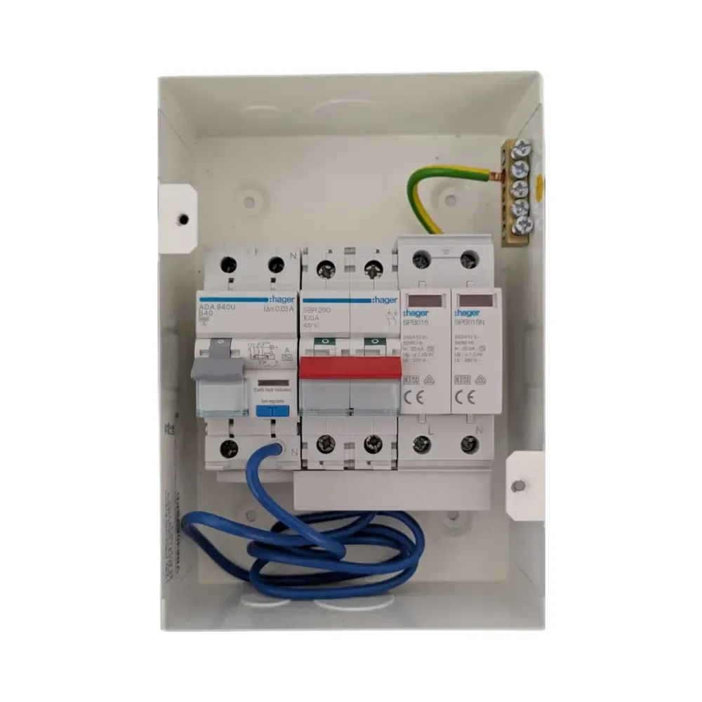 Hager VR640EVSPD 6 Way B40A DP RCBO EV Consumer Unit with Type 2 SPD 2 Hager VR640EVSPD 6 Way EV Consumer Unit with SPD