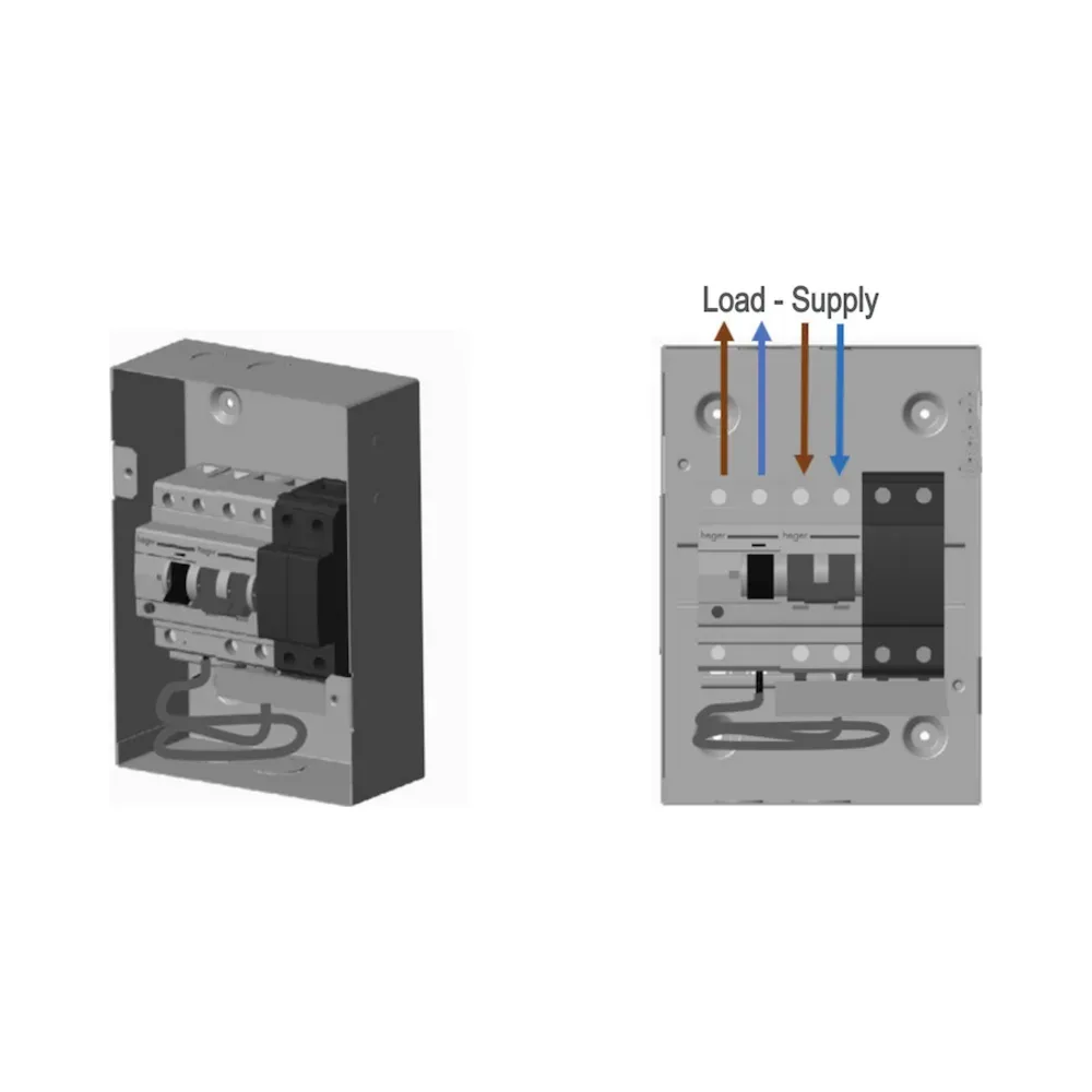 Hager VR640EVSPD 6 Way B40A DP RCBO EV Consumer Unit with Type 2 SPD 3 Hager VR640EVSPD 6 Way EV Consumer Unit with SPD
