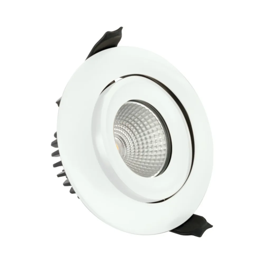 Integral | ILDLFR92C009 | Luxfire | LED Downlight | IP65 230V | 3000K Warm White | 55° | 11W 1 Integral ILDLFR92C009 Integral LED Luxfire Fire Rated Tiltable Downlight - IP65 900Lm 11W 3000K 55° - Matt White 1