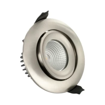 Integral ILDLFR92C015 Integral LED Luxfire Fire Rated Tiltable Downlight - IP65 430Lm 6W 3000K 36° - Satin Nickel 1
