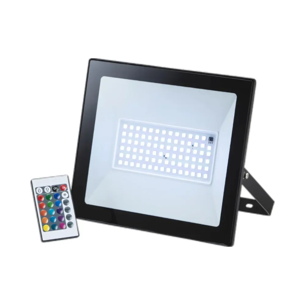 Knightsbridge FLG50RGB Black IP65 50W RGB LED Floodlight 1 Knightsbridge FLG50RGB 50W RGB LED Floodlight – IP65 outdoor-rated black unit delivering vibrant multicolour lighting for gardens, events, and façades.