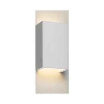 Knightsbridge PWL2 Knightsbridge 230V G9 40W Cuboid Up and Down Plaster Wall Light