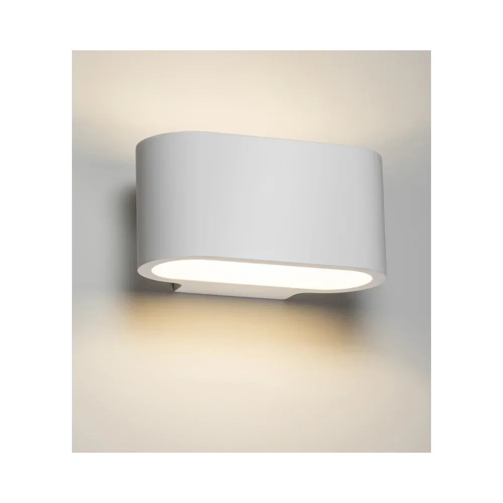 Knightsbridge PWL4 G9 40W Curved Up and Down Plaster 180mm Wall Light 1 Knightsbridge PWL4 Knightsbridge 230V G9 40W Curved Up and Down Plaster Wall Light 180mm