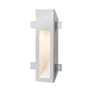 Knightsbridge PWRCR Knightsbridge 230V GU10 35W Recessed Rectangular Plaster Wall Light