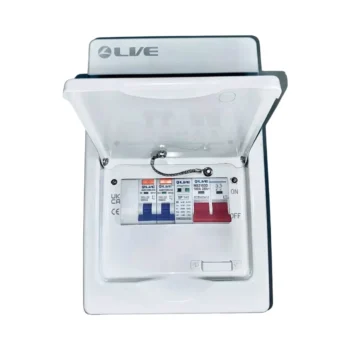 Live Electrical 3 Way SPD Metal Garage Consumer Unit Kit with 2 RCBOs