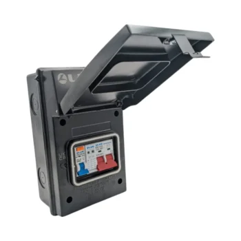 Live Electrical AGU4-SR/B IP65 Metal SPD Garage/EV Consumer Unit with B40A RCBO – Black 2