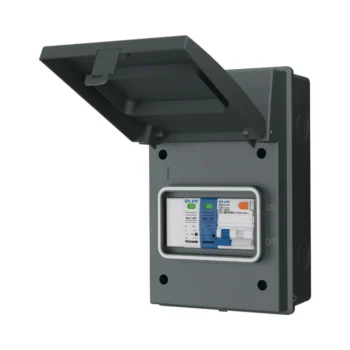 Live Electrical AGU5-SNR/G IP65 Metal EV Consumer Unit with C40A RCBO and SPD - Grey