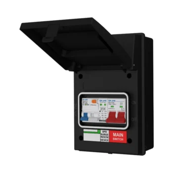 Live Electrical AGU5-SRTB/B IP65 Metal EV Consumer Unit with B40A DP RCBO - Black