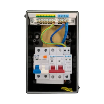 Live Electrical AGU5-SRTC/B IP65 Metal EV Consumer Unit with C40A DP RCBO - Black 2