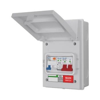 Live Electrical AGU5-SRTC/W IP65 Metal EV Consumer Unit with C40A DP RCBO - White