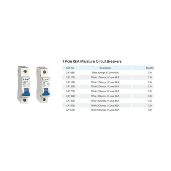 Live Electrical CB120B Live Electrical CB120B 20A Curve B 10kA MCB 2