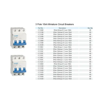 Live Electrical CB332D Live Electrical CB332D 3 Pole 32A D Curve 10kA MCB 2