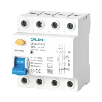 Live Electrical CEV463B-030 4 Pole 63A 30mA Type B RCCB