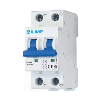 Live Electrical DCM250C 2 Pole C Curve 6kA 50A 600V DC MCB