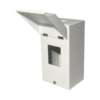 Live Electrical EMCU2-A 2 Way Empty DIN Rail Metal Enclosure With Lid