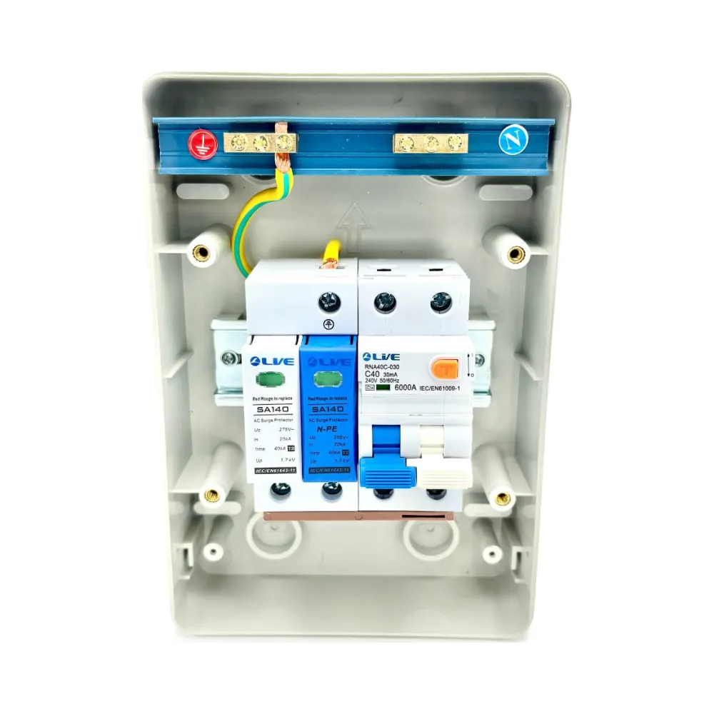 Live Electrical LEV432SP-P IP65 EV Consumer Unit C32 RCBO + Type 2 SPD + Busbar 4 Live Electrical LEV432SP-P IP65 EV Consumer Unit C32 RCBO + Type 2 SPD + Busbar 4