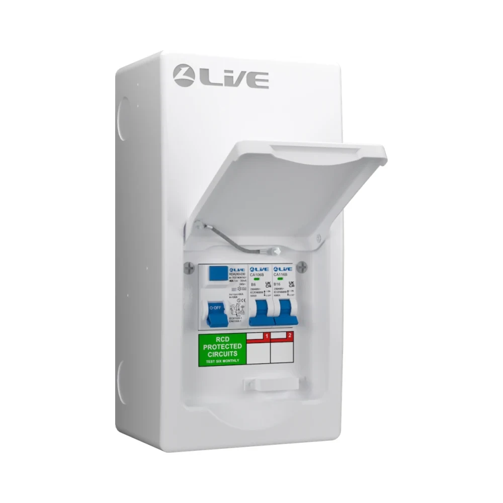 Live Electrical LSGU40616 Garage 40A RCD Consumer Unit with 6A&16A MCBs 1 Live Electrical LSGU40616 Live Electrical LSGU40616 Garage 40A RCD Consumer Unit with 6A&16A MCBs 1