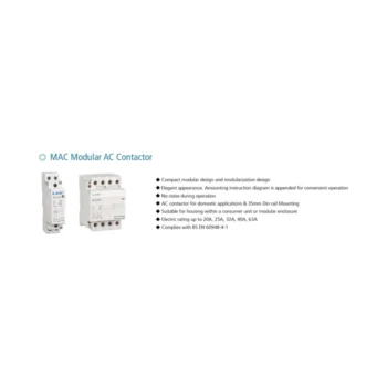 Live Electrical MAC4P32 Live Electrical MAC4P32 32A Modular AC Contractor 4 Pole NO 2