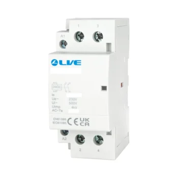 Live Electrical MDAC2P63/12V 2 Pole 63A 2NO AC Contactor/12V DC Coil