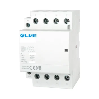 Live Electrical MDAC4P20/24V 4 Pole 20A 4NO AC Contactor/24V DC Coil