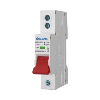 Live Electrical MS1125D 1 Pole 125A Double Terminal Main Switch
