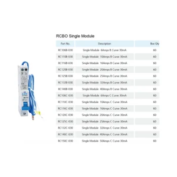 Live Electrical RC140C-030 Live 30mA 40A RCBO 10kA Curve C Type AC 2