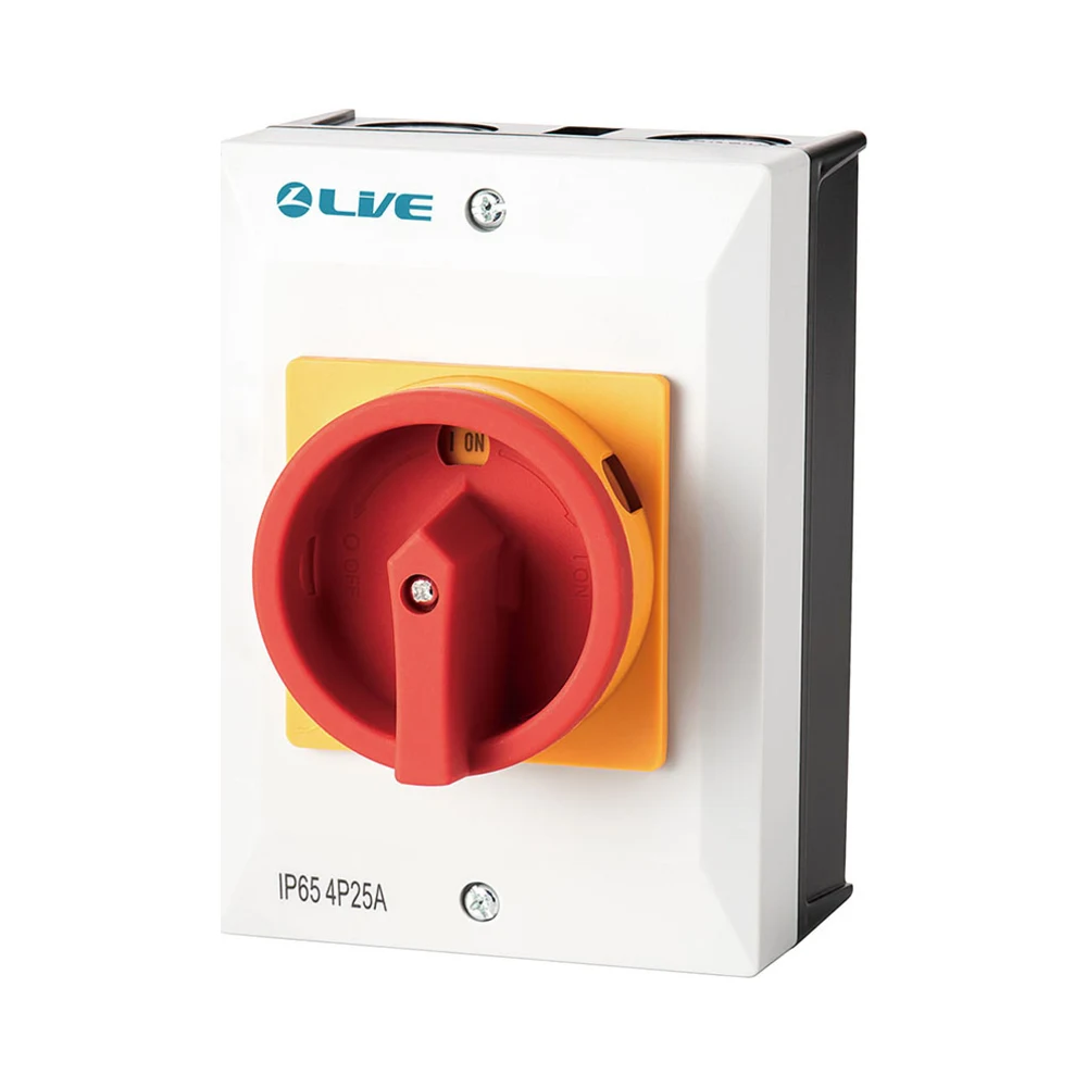Live Electrical RI425 4 Pole 25A Rotary Isolator Switch 1 Live Electrical RI425 4 Pole 25A Rotary Isolator Switch