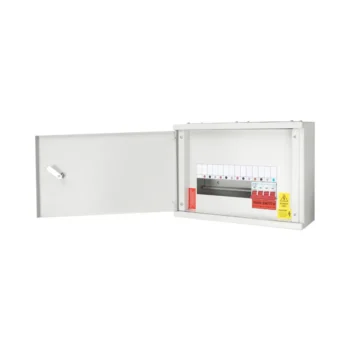 Live Electrical TPNH03-100 3 Way Horizontal TP&N Consumer Unit – 100A 4 Pole Main Switch, Compact 395mm Wide Three-Phase Distribution Board
