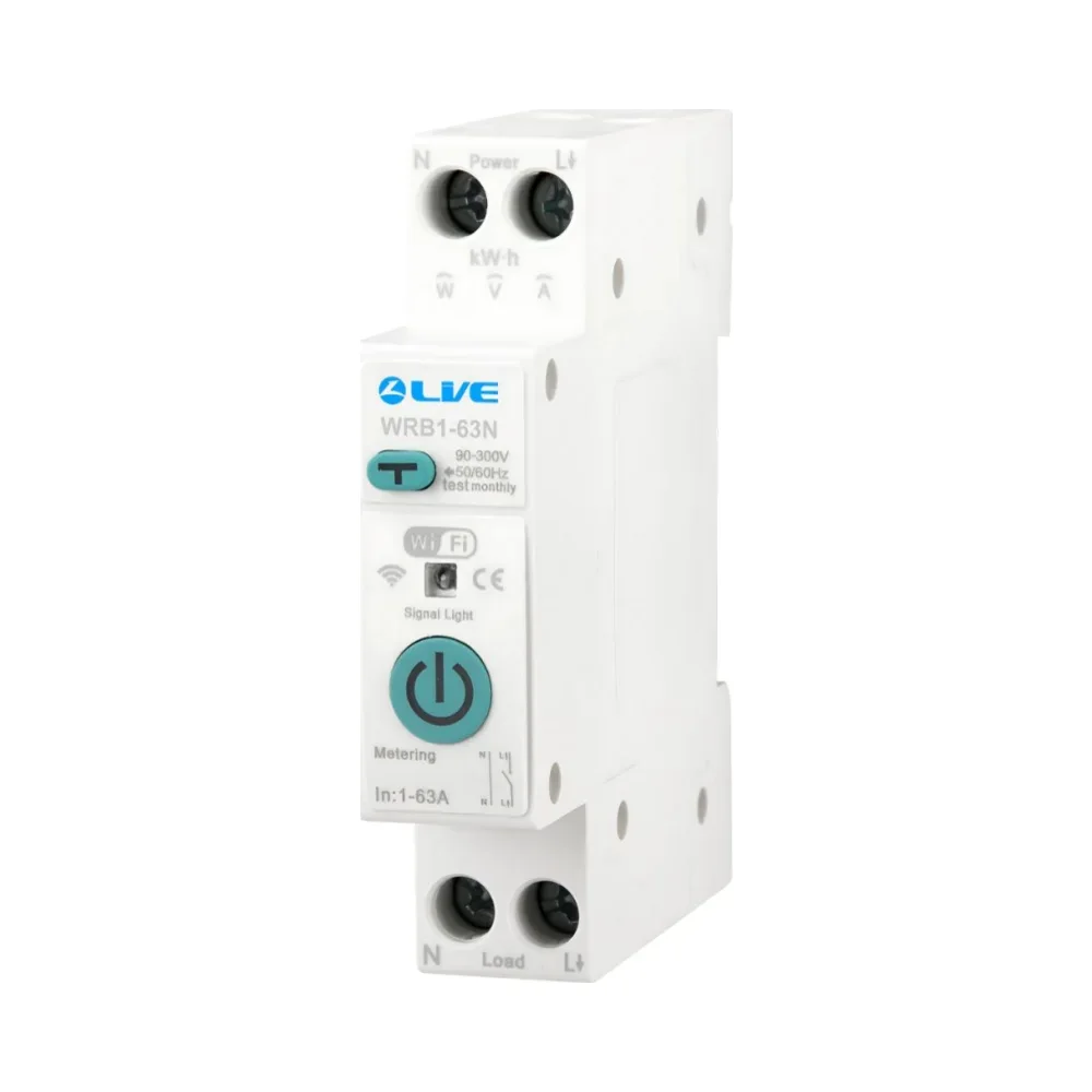 Live Electrical WRB1-63N Wi-Fi Smart RCD Switch with kWh Metering and Earth Leakage Protection 1 Live Electrical WRB1-63N Wi-Fi Smart RCD Switch with kWh Metering and Earth Leakage Protection