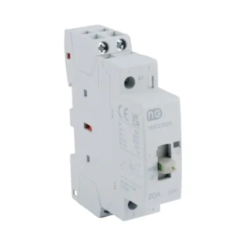 Niglon 1MCO/2524 24V AC 25A modular contactor with 2NC contacts and DIN rail mounting.