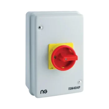 Niglon ISM1004P Metal Clad 100A 4 Pole Rotary Isolator for safe switching in industrial systems.
