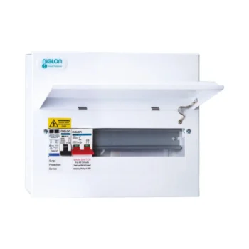 Niglon M3CU14SP 100A DP Main Switch SPD Consumer Unit, 10 Usable Ways, Ideal for RCBO Setup, BS7671:2018 Compliant, 18th Edition Consumer Unit.