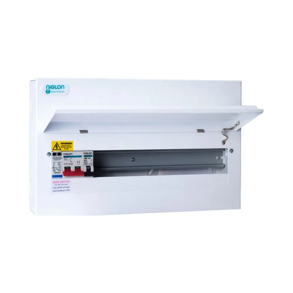 Niglon M3CU18SP 100A DP Main Switch 14 Way SPD Consumer Unit 1 Niglon M3CU18SP 100A DP Main Switch Type 2 SPD Consumer Unit, 14 Usable Ways, Ideal for RCBO Setup, BS7671:2018 Compliant, 18th Edition Consumer Unit.