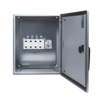 Niglon MS1250MC 1250A 690V IP65 Mild Steel Enclosed Manual 4 Pole Changeover Switch