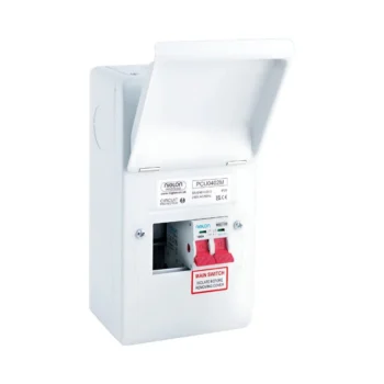 Niglon PCU0402M Protego 100A Twin Screw Main Switch 2 Way Metal Consumer Unit
