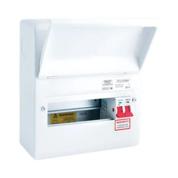 Niglon PCU1008M Protego 100A Twin Screw Main Switch 8 Way Metal Consumer Unit