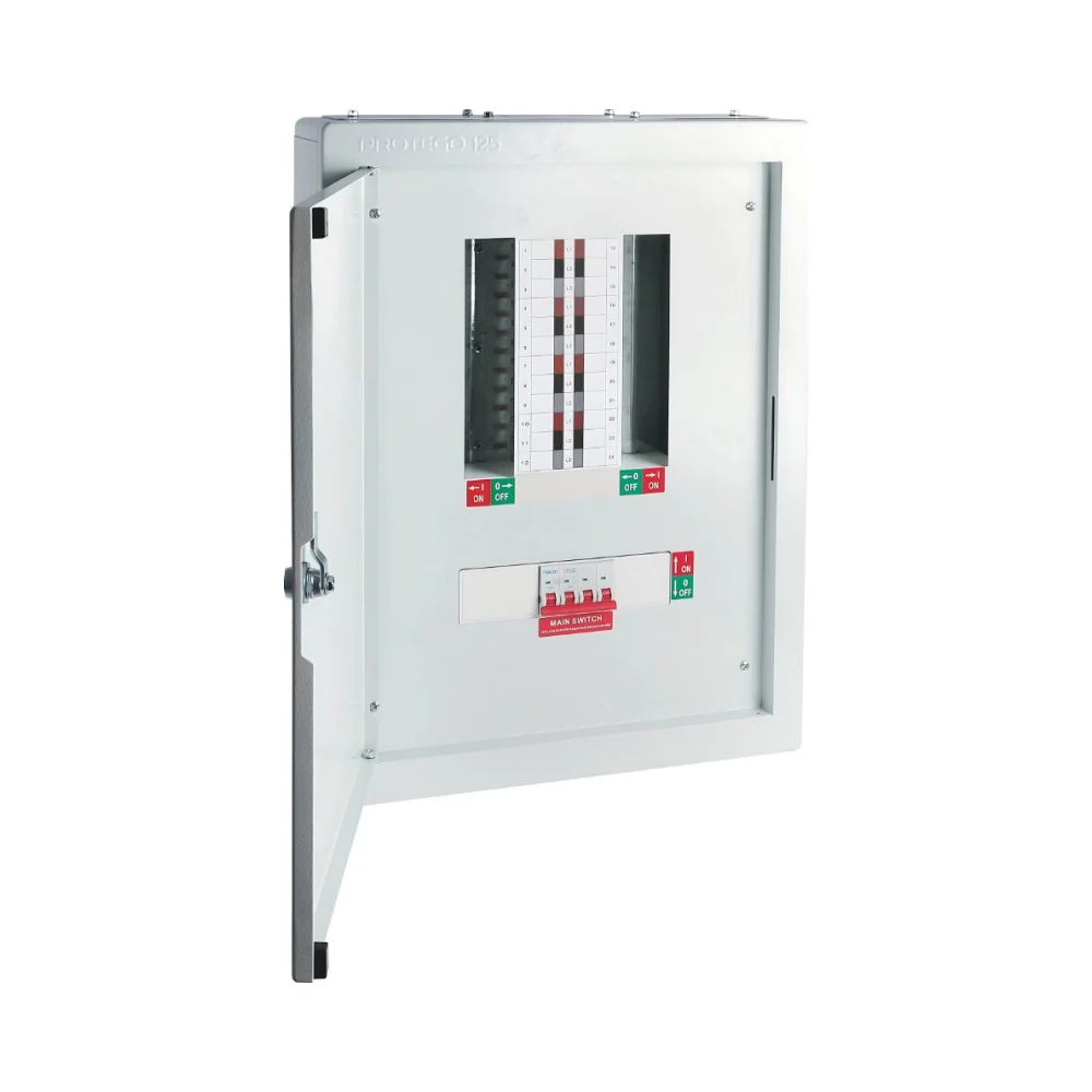 Niglon PTB24S Protego 125 24 Way TP&N Type B Three Phase Distribution Board – 125A Incomer 1 Niglon PTB24S Protego 125 24 Way TP&N Type B Three Phase Distribution Board – 125A Incomer