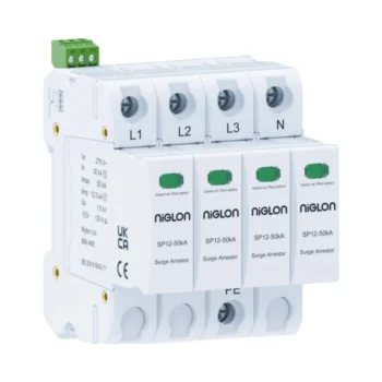 Niglon SP12S-3PN 50kA Type 1+2 Surge Protection Device