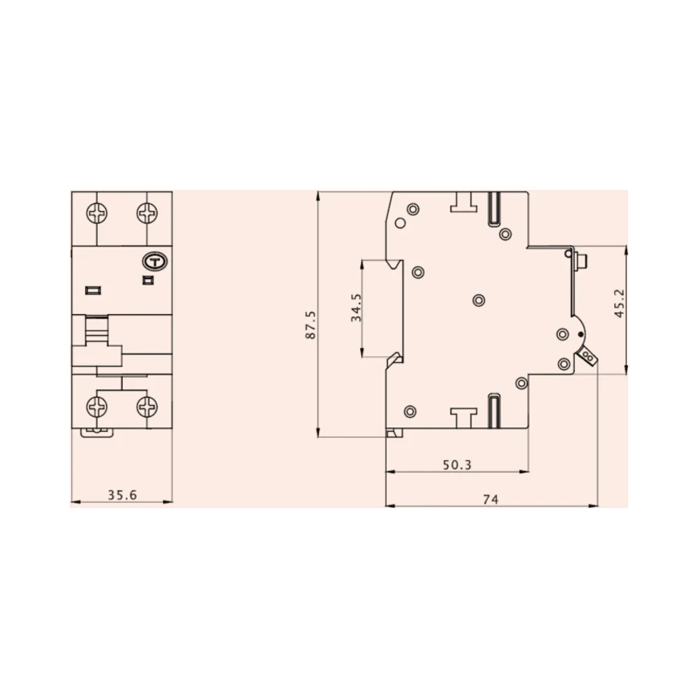 Live Electrical Double Pole Type A RCBO - Curve B - 20A 2 Live Electrical RA220B-030 Live Electrical Double Pole Type A RCBO - Curve B - 20A 2