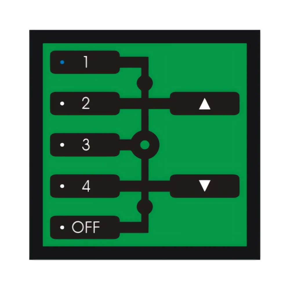 Rako Classic Plate 7 Button Wireless Push Button Module 1 RAKO RCM-070 Rako Classic Plate 7 Button Wireless Push Button Module