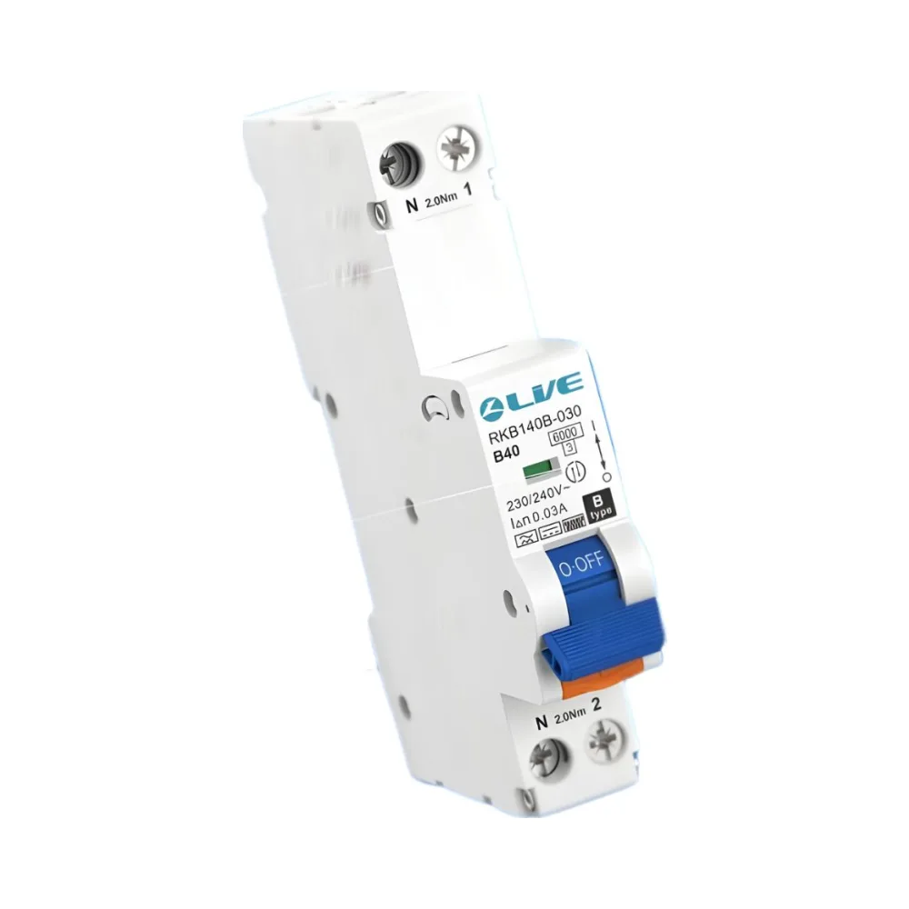 Live Electrical 1M DP C32A 6kA Bi-Directional Type B RCBO 1 RKB132C-030 Live Electrical 1M DP C32A 6kA Bi-Directional Type B RCBO