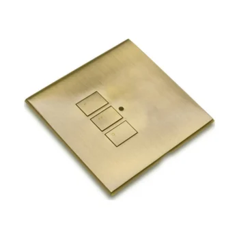 RAKO RP-EOS-30-AB Rako Cover Plate Kit - RP-EOS-30-AB - Antique Brass for EOS Wireless Control Module - Single Gang 3-Button 1